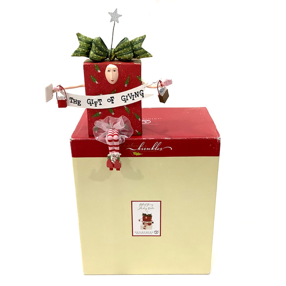 Krinkles * THE GIFT of GIVING * STOCKING HOLDER Patience Brewster Dept 56 - Picture 1 of 5